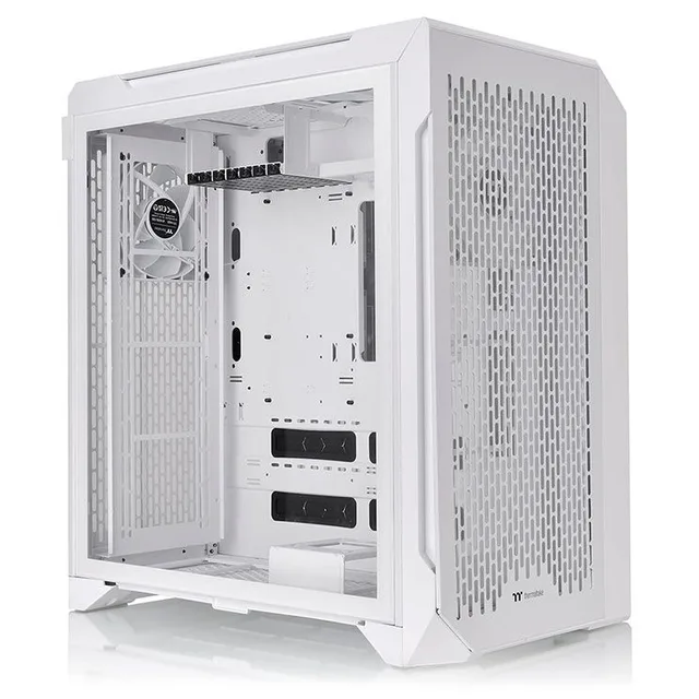 Gabinete Thermaltake CTE C700 Air Snow branco, vista frontal e lateral