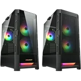 Gabinete Cougar Duoface RGB, variante preto, vista do produto