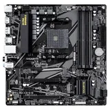 Placa-mãe Gigabyte B550M DS3H AC R2, vista frontal, sem perspectiva