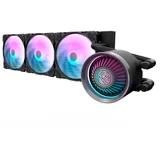 Cooler Aigo Darkflash Nebula DN-360, preto, vista em perspectiva.