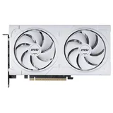 Placa de vídeo MSI GeForce RTX 5060 Ti Ventus 2X OC White Plus 8GB, 8 GB, vista frontal das ventoinhas