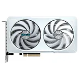 Placa de vídeo Gigabyte GeForce RTX 5060 EAGLE OC ICE 8G, 8 GB, vista frontal das ventoinhas