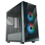 Gabinete Cooler Master CMP 320 preto, vista frontal e lateral