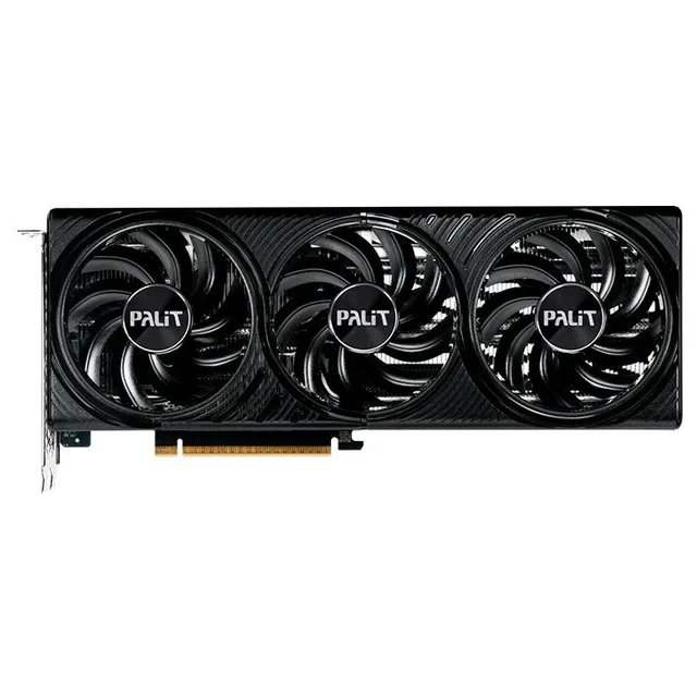 Placa de vídeo Palit GeForce RTX 5060 Infinity 3 OC 8GB, 8 GB, vista frontal das ventoinhas