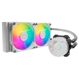 Cooler Cooler Master MasterLiquid 240L Core ARGB White, branco, vista em perspectiva.