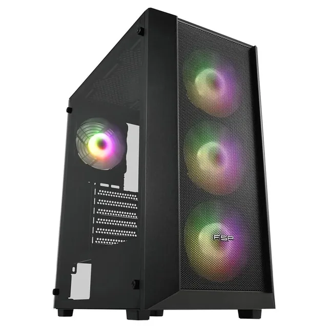 Gabinete FSP CMT218, vista frontal e lateral