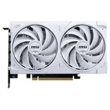 Placa de vídeo MSI GeForce RTX 5060 Ventus 2x OC White, 8 GB, vista frontal das ventoinhas