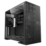 Gabinete Geometric Future Model 5 Vent na cor preto, vista frontal e lateral