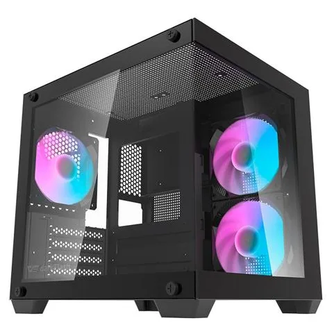 Gabinete Aigo Darkflash Korgan K275M, variante preto, vista do produto