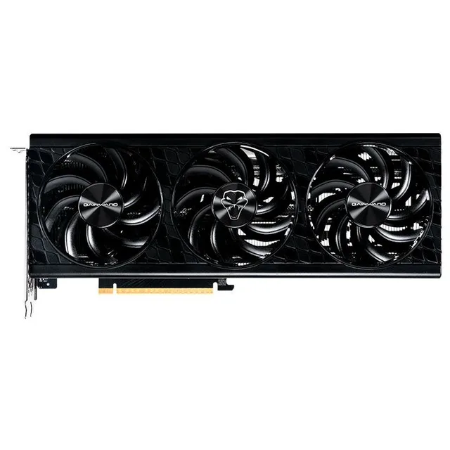Placa de vídeo Gainward GeForce RTX 5060 Ti Python III, 16 GB, vista frontal das ventoinhas