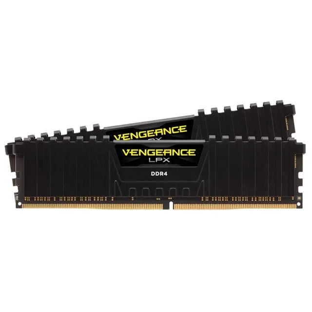 Corsair VENGEANCE LPX, vista lateral do kit com 2 módulos de 8 GB
