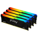 Kingston FURY Beast RGB, vista lateral do kit com 4 módulos de 32 GB