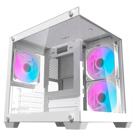 Gabinete Aigo Darkflash Korgan K275M, variante branco, vista do produto