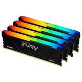 Kingston FURY Beast RGB, vista lateral do kit com 4 módulos de 32 GB