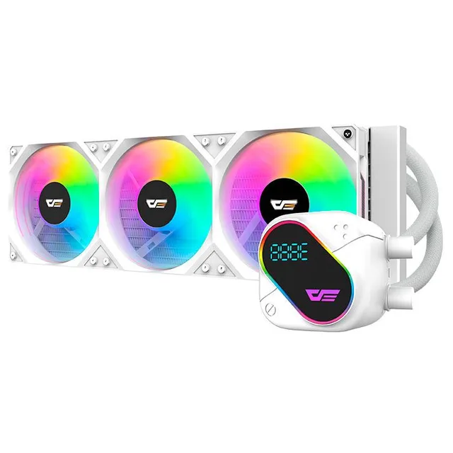 Cooler Aigo Darkflash DO360, branco, vista em perspectiva.