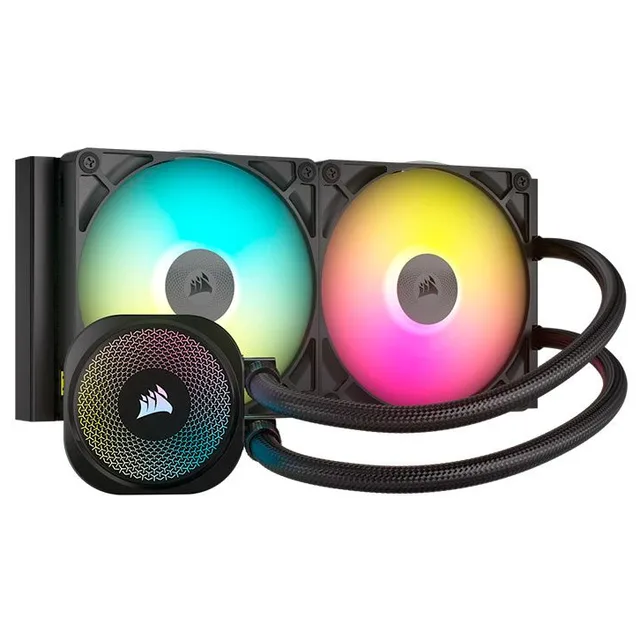 Cooler Corsair ICUE LINK TITAN 280 RX AIO, vista em perspectiva.