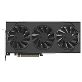 Placa de vídeo XFX Swift Radeon RX 9070 GRE 12 GB, 12 GB, vista frontal das ventoinhas