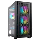 Gabinete Acegeek Iliad Mini, preto, vista frontal e lateral