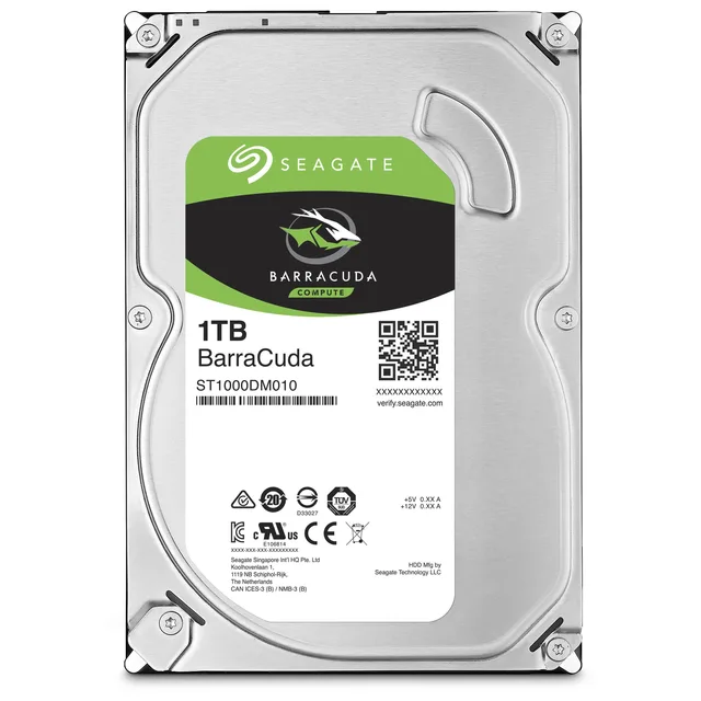 Seagate BarraCuda 1 TB, vista da etiqueta