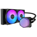 Cooler Cooler Master Elite Liquid 240, preto, vista em perspectiva.