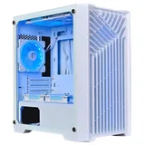 Gabinete Rise Mode X1 White, vista frontal e lateral