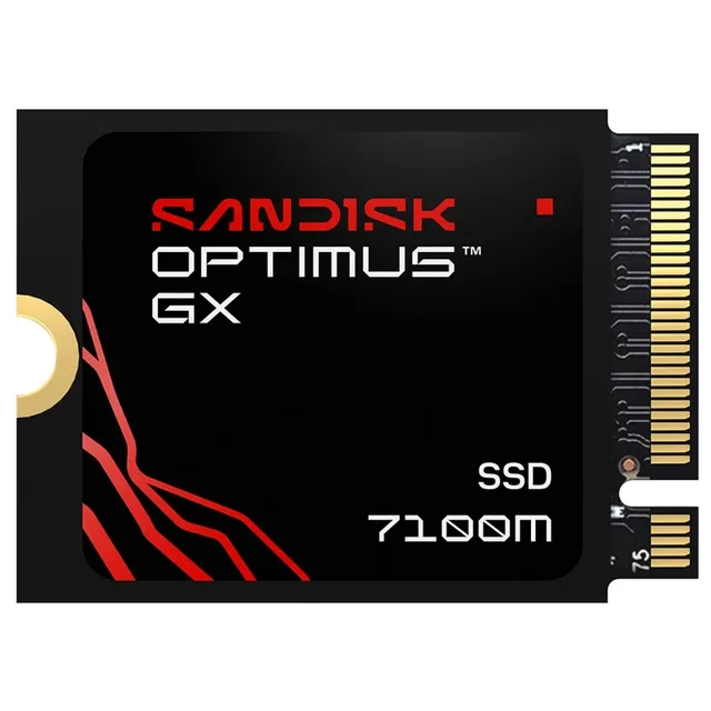 SanDisk Optimus GX 7100M 1 TB, vista da etiqueta