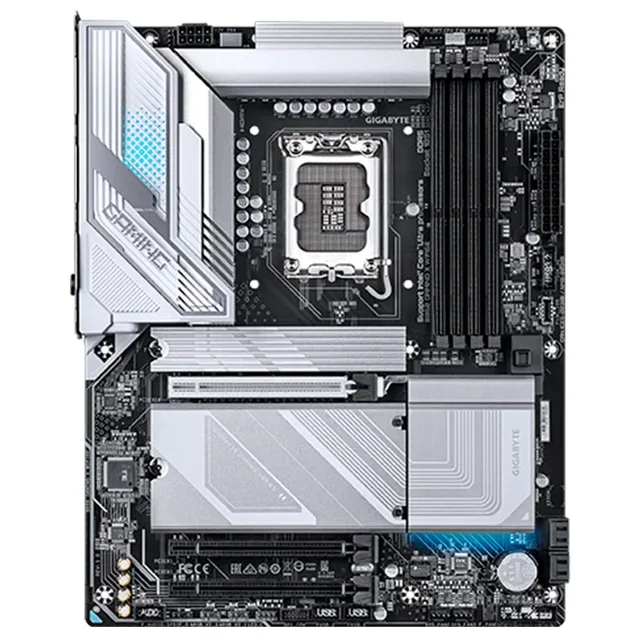 Placa-mãe Gigabyte B860 GAMING X WIFI6E, vista frontal, sem perspectiva