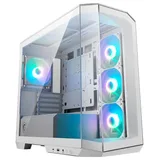 Gabinete MSI MAG PANO M100R PZ, vista frontal e lateral