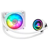 Cooler Acegeek ABYSS A120, branco, vista em perspectiva.