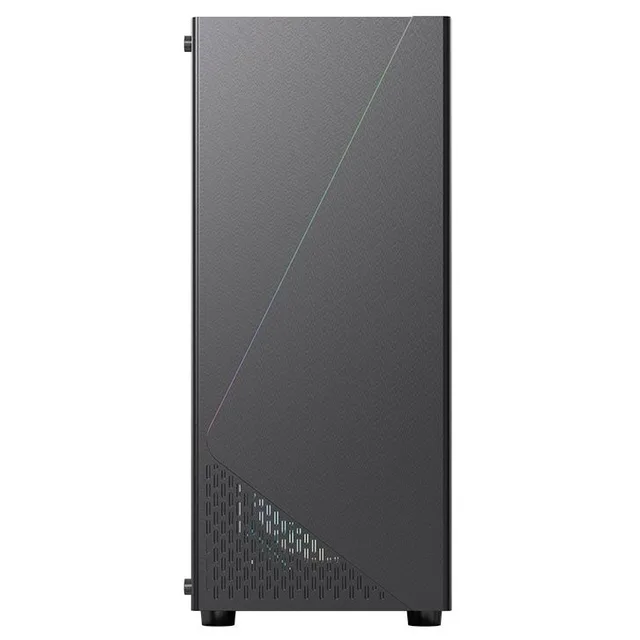 Gabinete Acegeek Lumix, preto, vista frontal e lateral