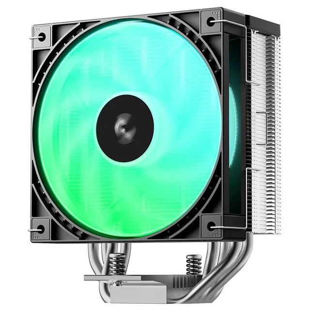 Cooler DeepCool AG400 G2 ARGB, preto, vista em perspectiva.