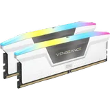 Corsair Vengeance RGB 32 GB (2x16 GB) DDR5-6000 CL36, vista lateral do kit com 2 módulos de 16 GB
