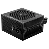 MSI MAG A650BN 650 W, vista em perspectiva com entrada de energia e cabos