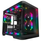 Gabinete Redragon Wideload Extreme, vista frontal e lateral