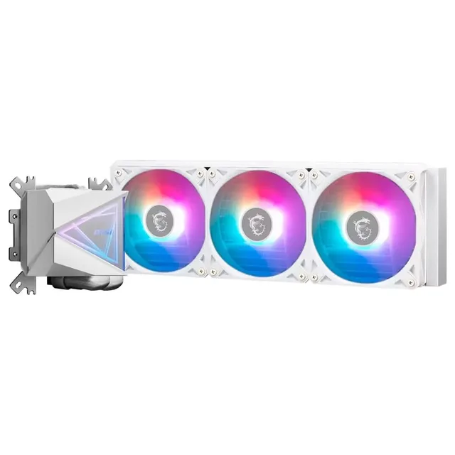 MSI MAG CORELIQUID I360 White, vista em perspectiva