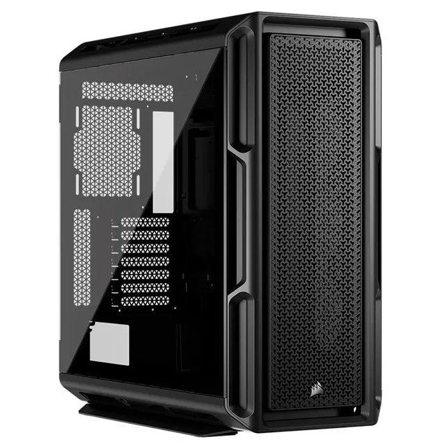 Gabinete Corsair 5000T, preto, vista frontal e lateral
