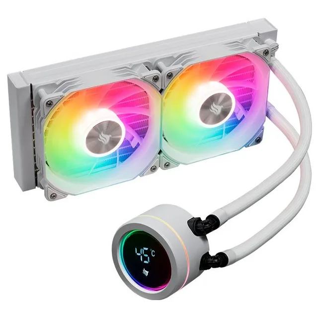 Cooler Pichau Aqua 240X, vista em perspectiva.