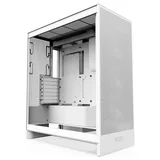 Gabinete NZXT H7 Flow, branco, vista frontal e lateral