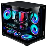 Gabinete Liketec MadRock, vista frontal e lateral