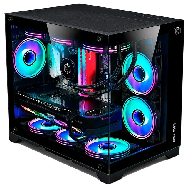 Gabinete Liketec MadRock, vista frontal e lateral