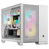 Gabinete Corsair 2500D AIRFLOW, vista frontal e lateral