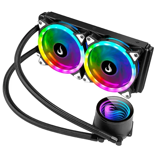 Rise Mode Black 240 mm ARGB, vista em perspectiva