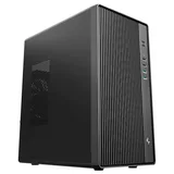 Gabinete DeepCool CC310 preto, vista frontal e lateral