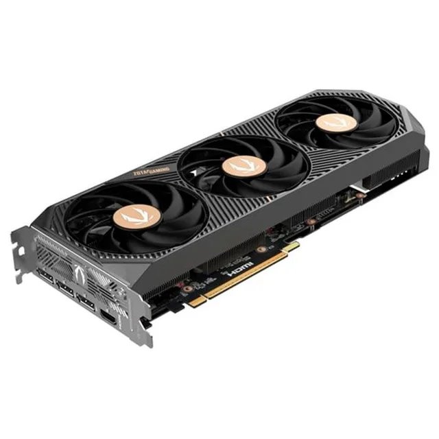 Placa de vídeo Zotac Gaming GeForce RTX 5070 Ti Solid SFF OC, 16 GB, vista frontal das ventoinhas
