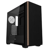 Gabinete Aigo Darkflash DS900WS na cor preto, vista frontal e lateral