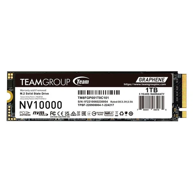 Armazenamento Team Group NV10000, SKU TM8FGP001T0C101.