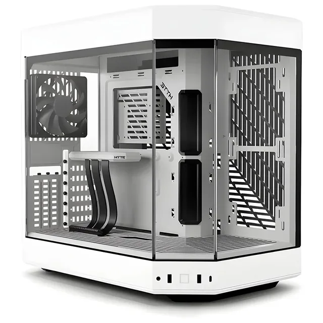 Gabinete HYTE Y60, vista frontal e lateral