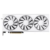 XFX Swift RX 9070 XT White, vista frontal das ventoinhas