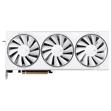 XFX Swift RX 9070 XT White, vista frontal das ventoinhas