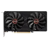 Placa de vídeo Aisurix Radeon RX 7650 GRE, 8 GB, vista frontal das ventoinhas